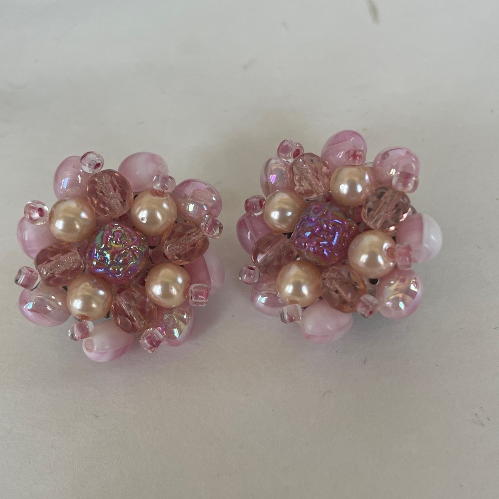 Vtg West Germany Clip On Earrings